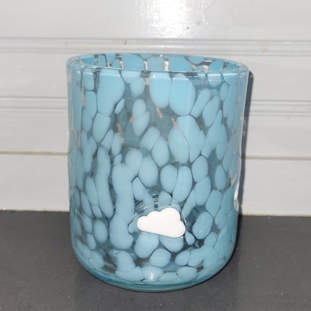 Anthropologie Confetti Icon Juice Glass Cloud 17.25 oz – Handblown Colorful NIB - Picture 1 of 4